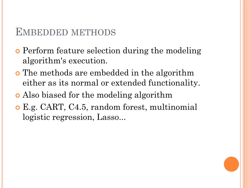 e mbedded methods