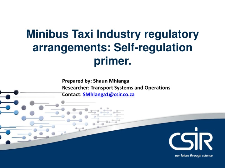 minibus taxi industry regulatory