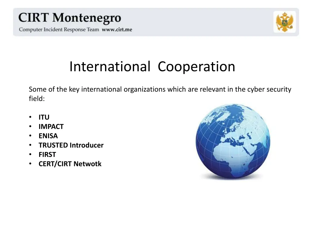 international cooperation
