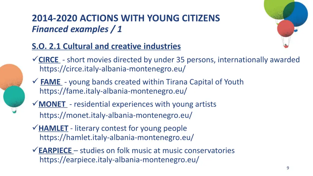2014 2020 actions with young citizens financed
