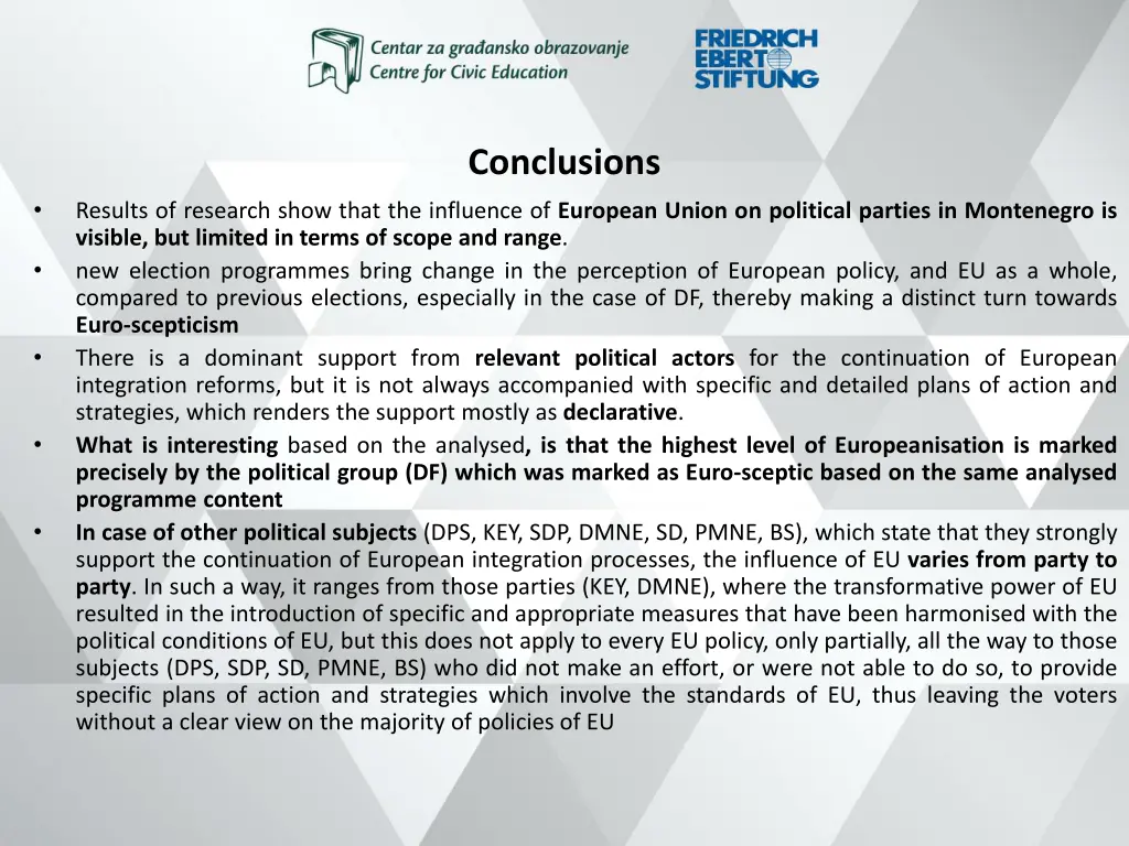conclusions