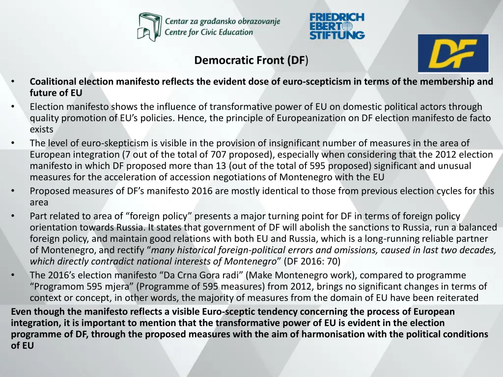 democratic front df