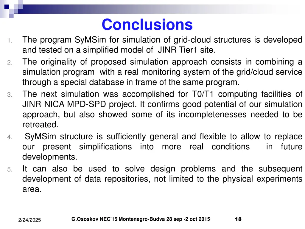 conclusions