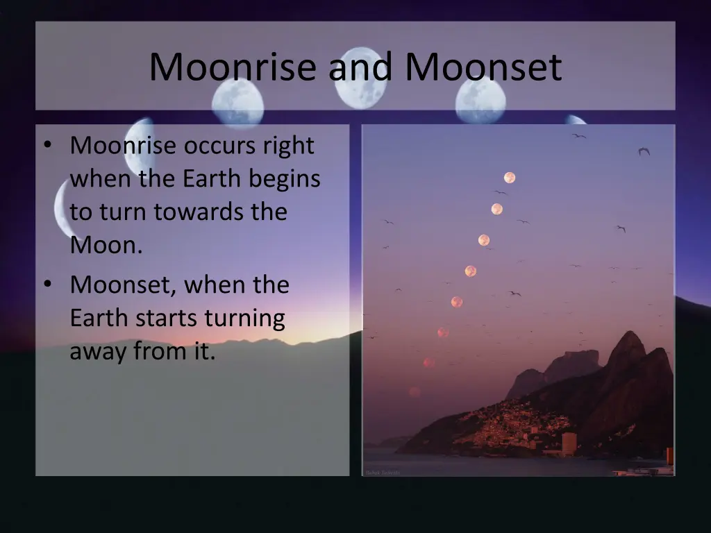 moonrise and moonset