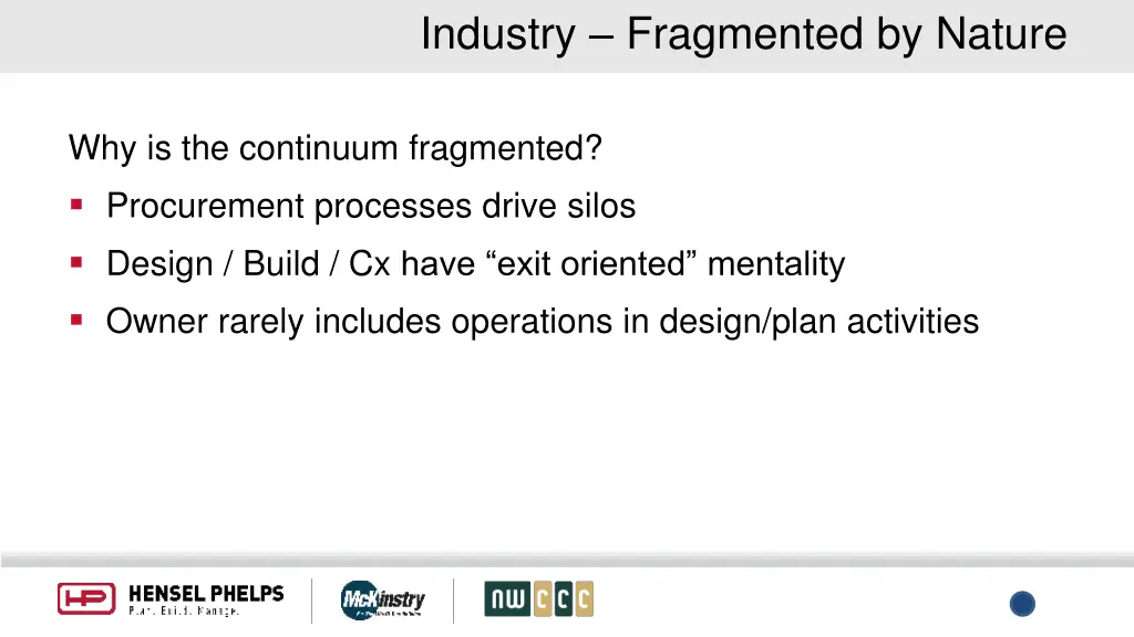 industry fragmented by nature 1