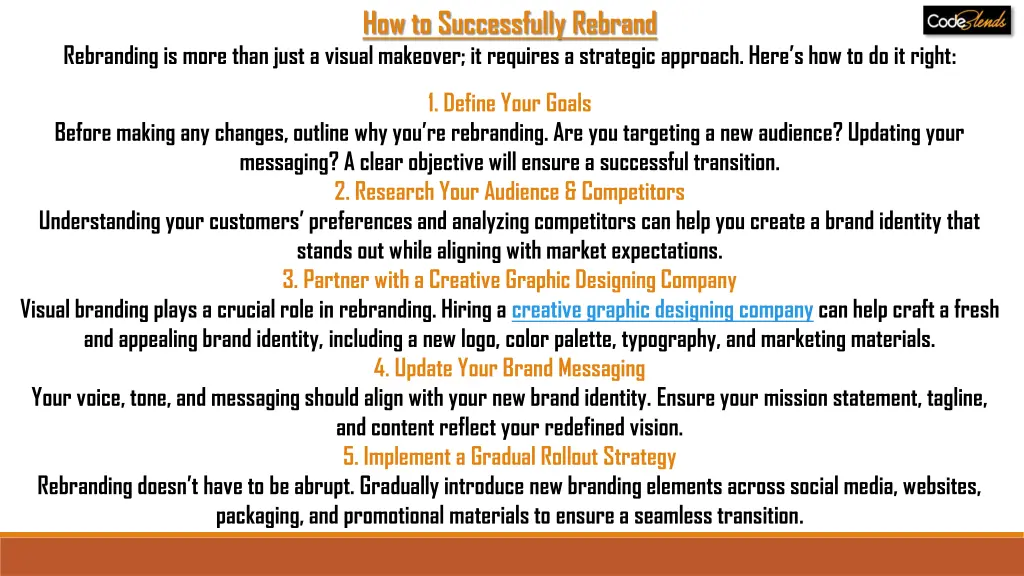 how to successfully rebrand