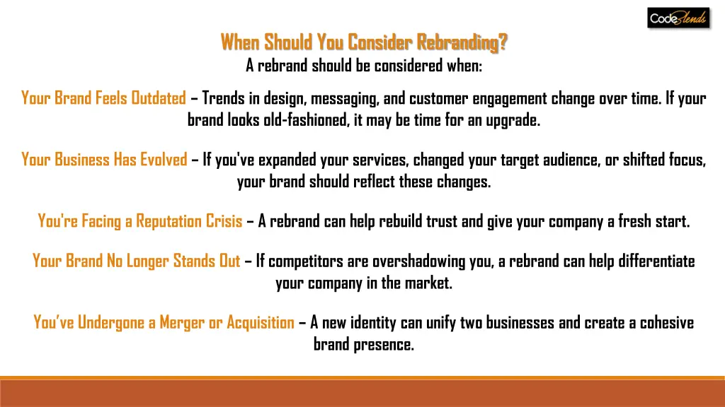 when should you consider rebranding a rebrand