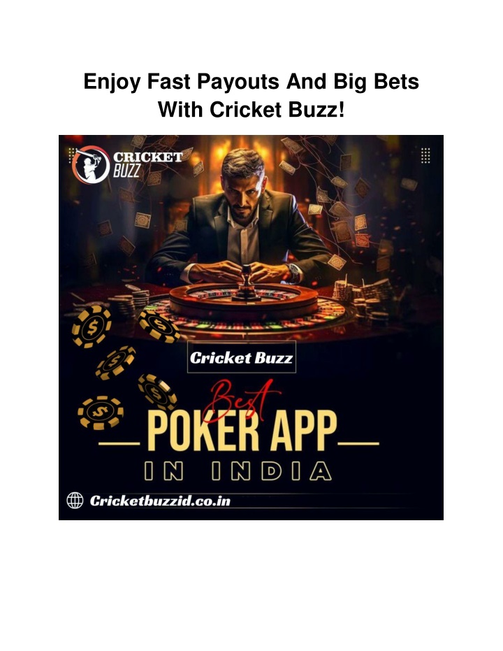 enjoy fast payouts and big bets with cricket buzz