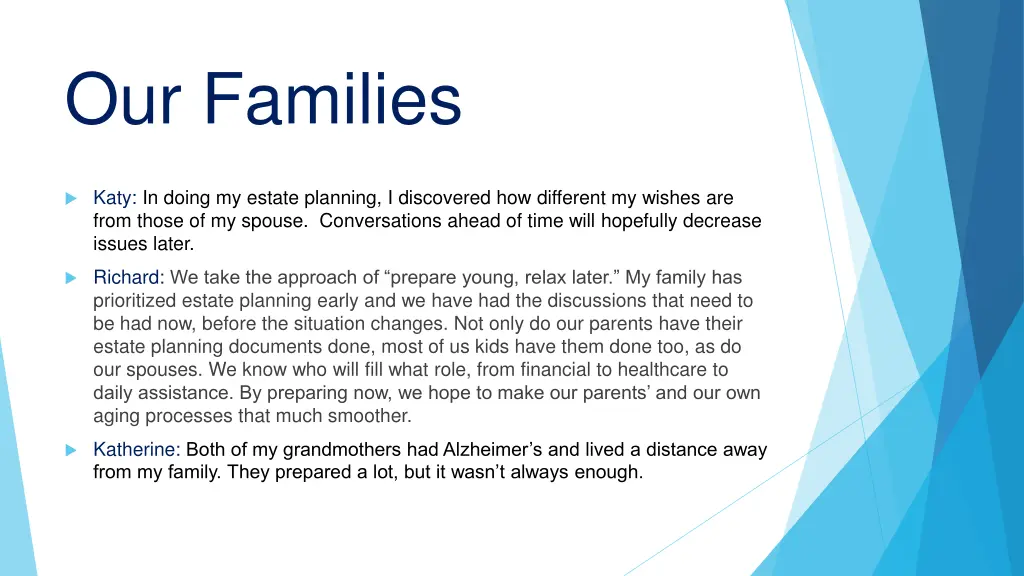 our families