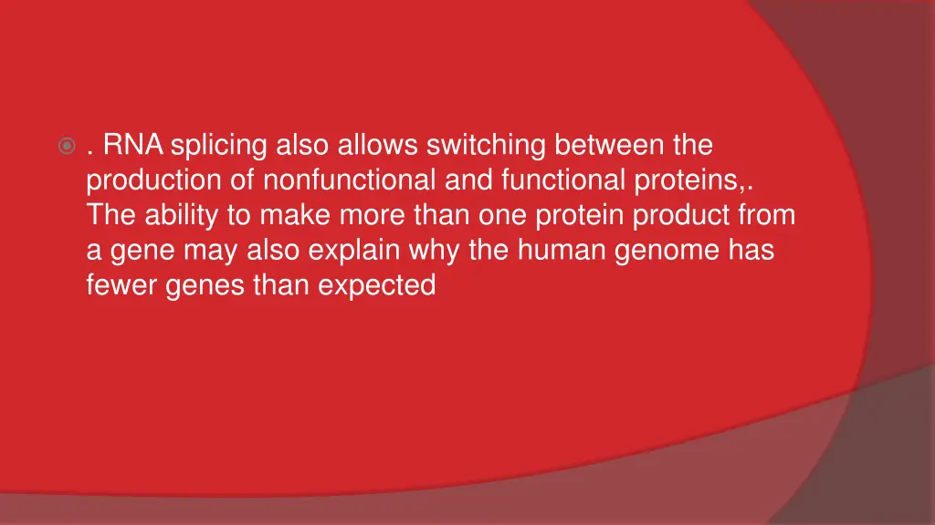 rna splicing also allows switching between