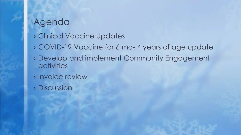 agenda