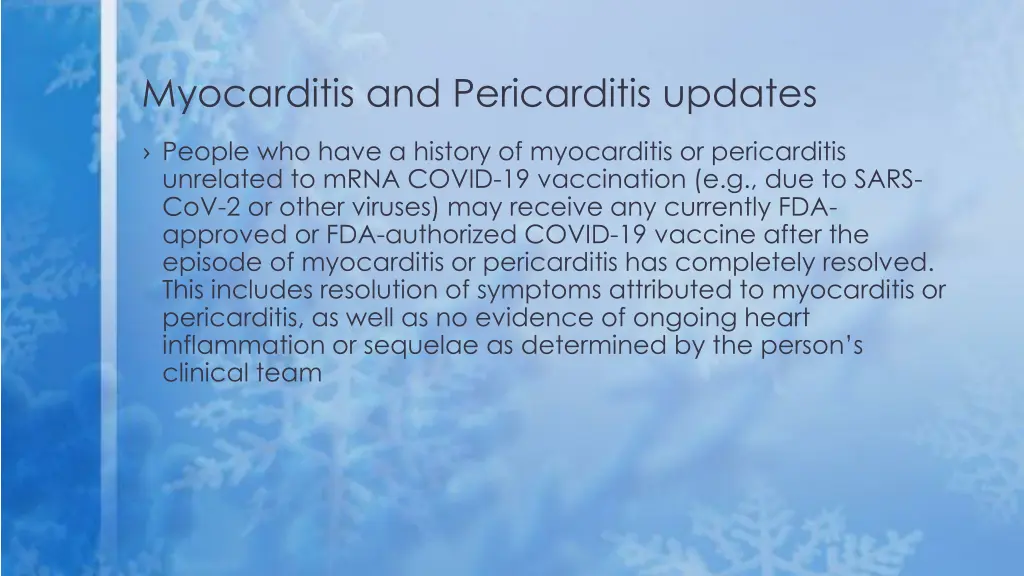 myocarditis and pericarditis updates 2
