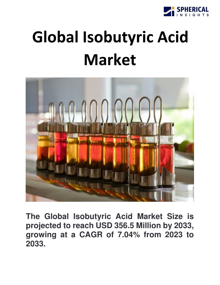 global isobutyric acid market