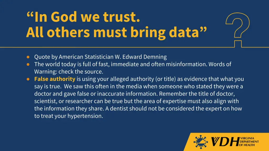 in god we trust all others must bring data