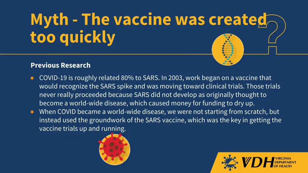 myth the vaccine was created too quickly