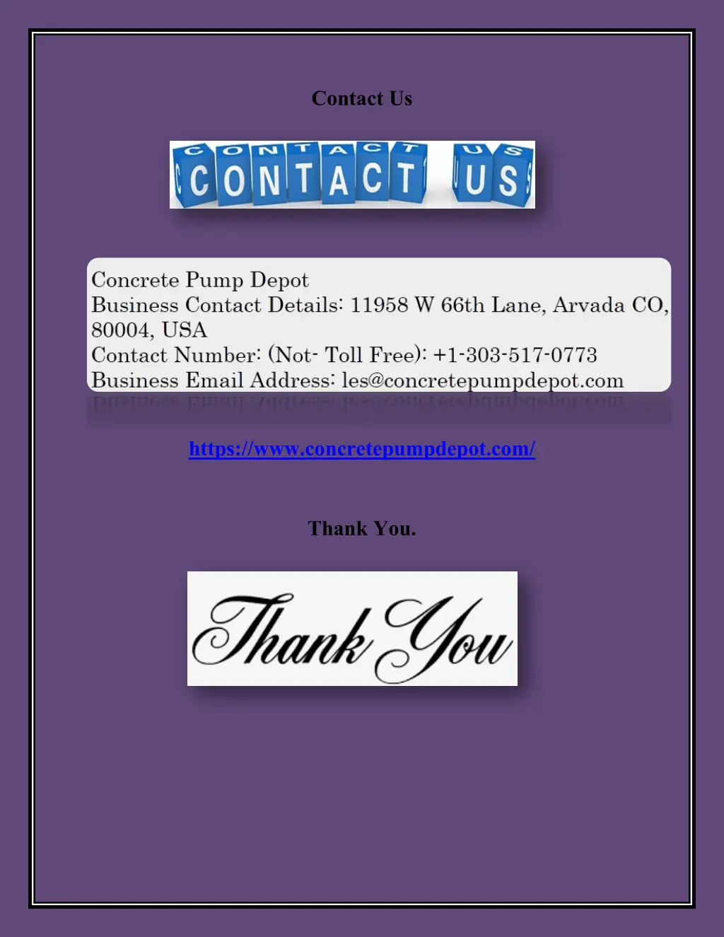 contact us
