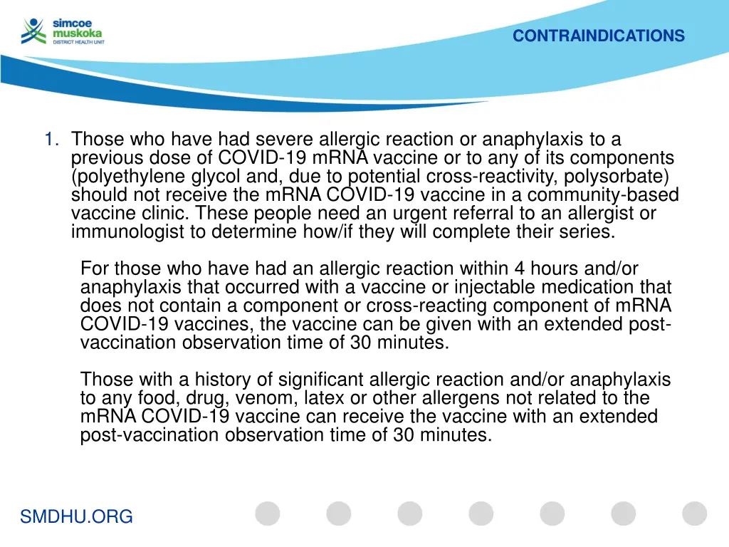 contraindications