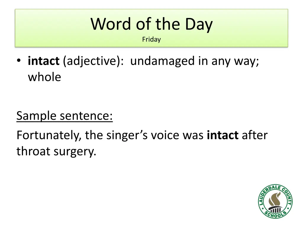 word of the day friday