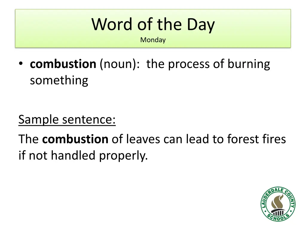 word of the day monday
