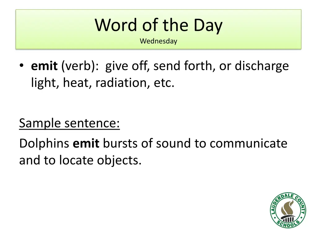 word of the day wednesday