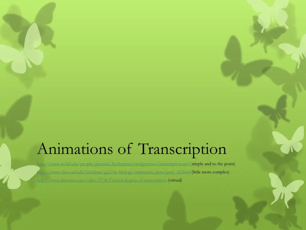 animations of transcription