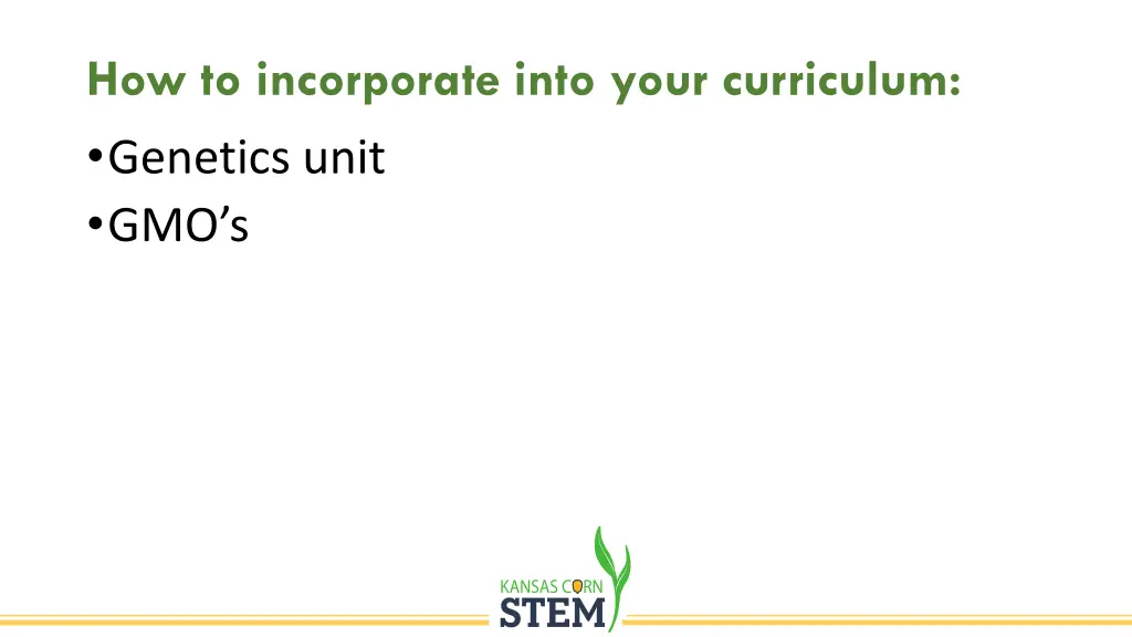 how to incorporate into your curriculum genetics