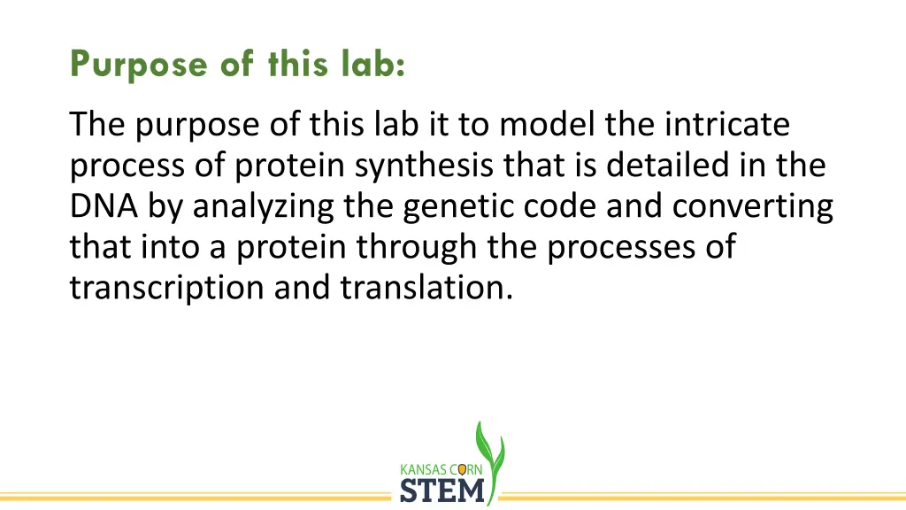 purpose of this lab