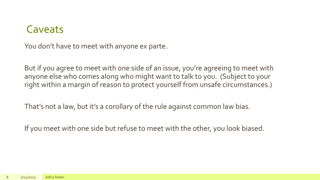 caveats 1