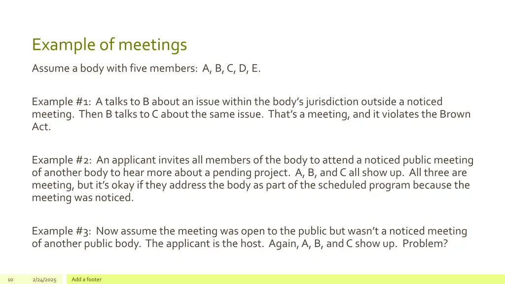 example of meetings