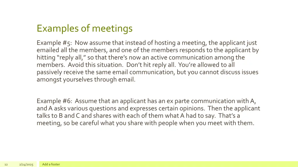 examples of meetings 1