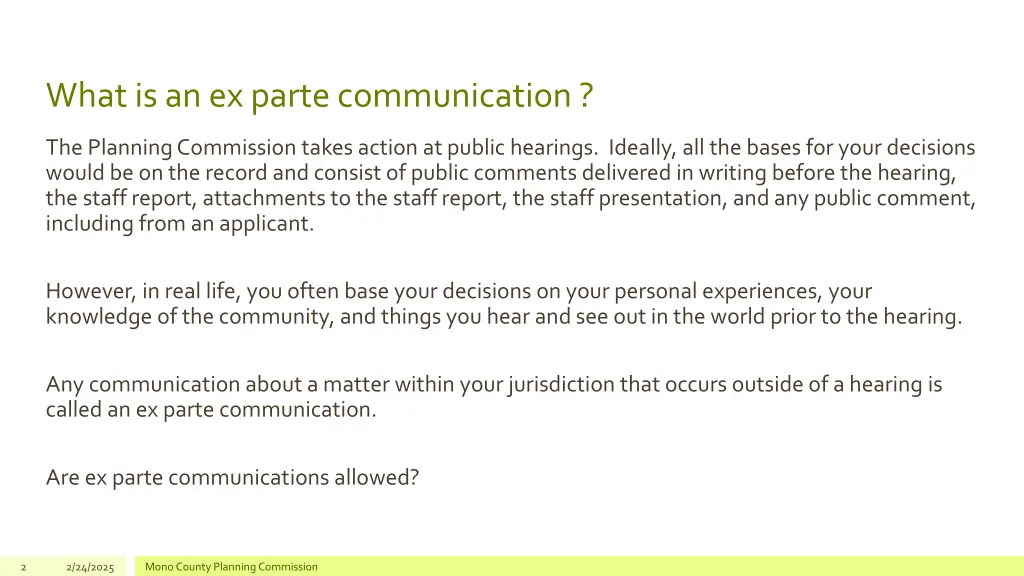 whatisan ex parte communication