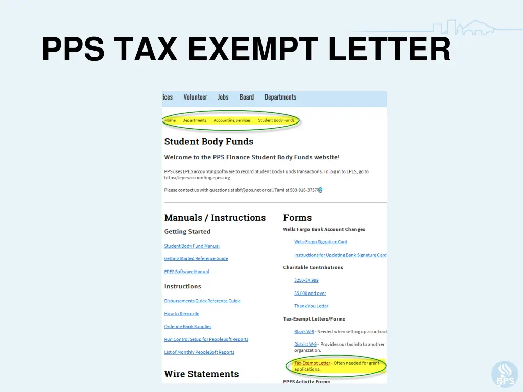 pps tax exempt letter 1