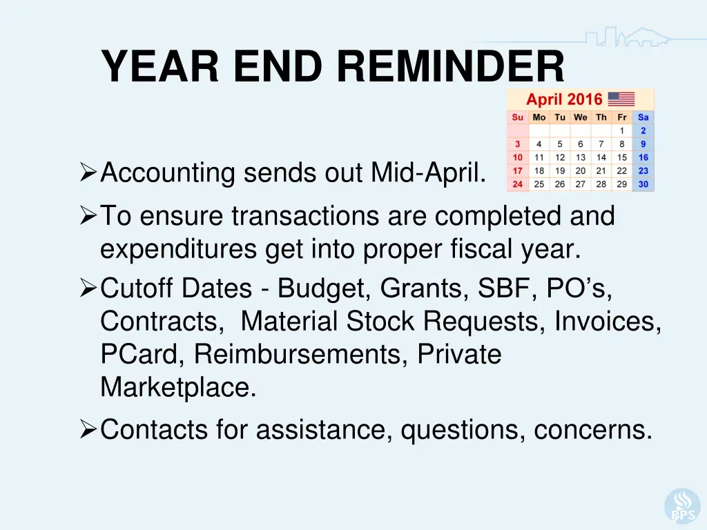 year end reminder