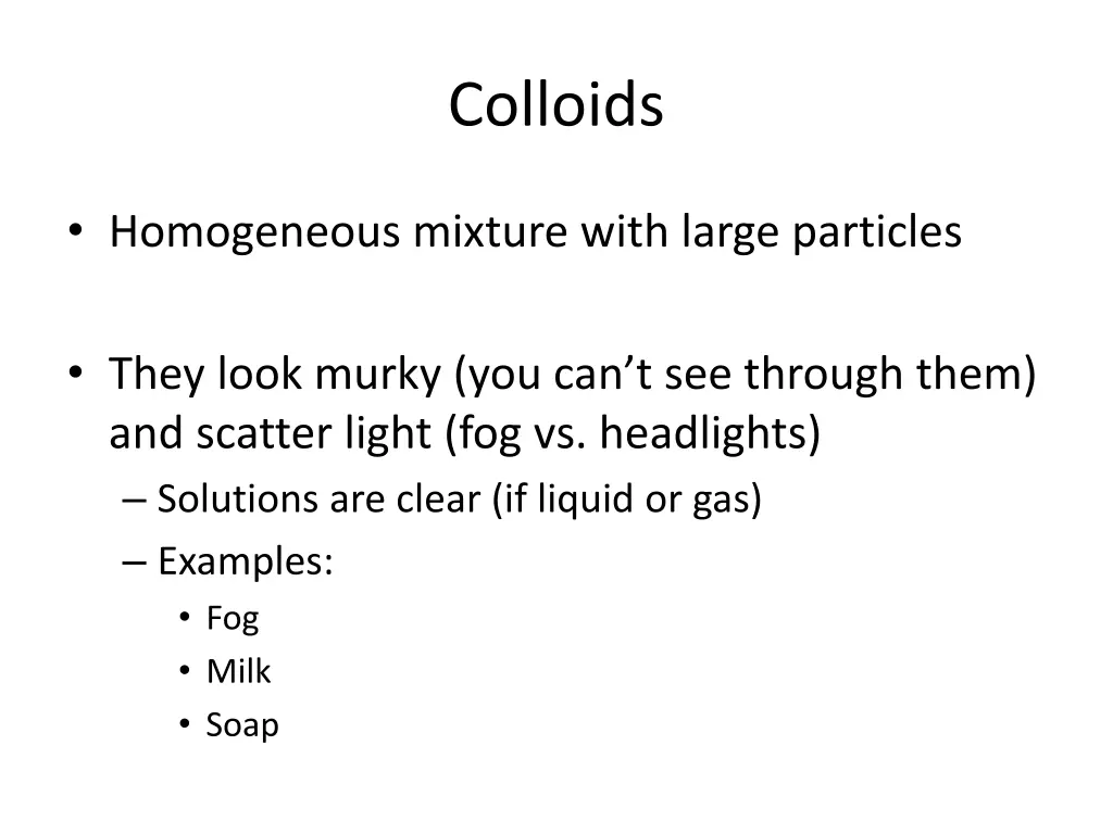 colloids