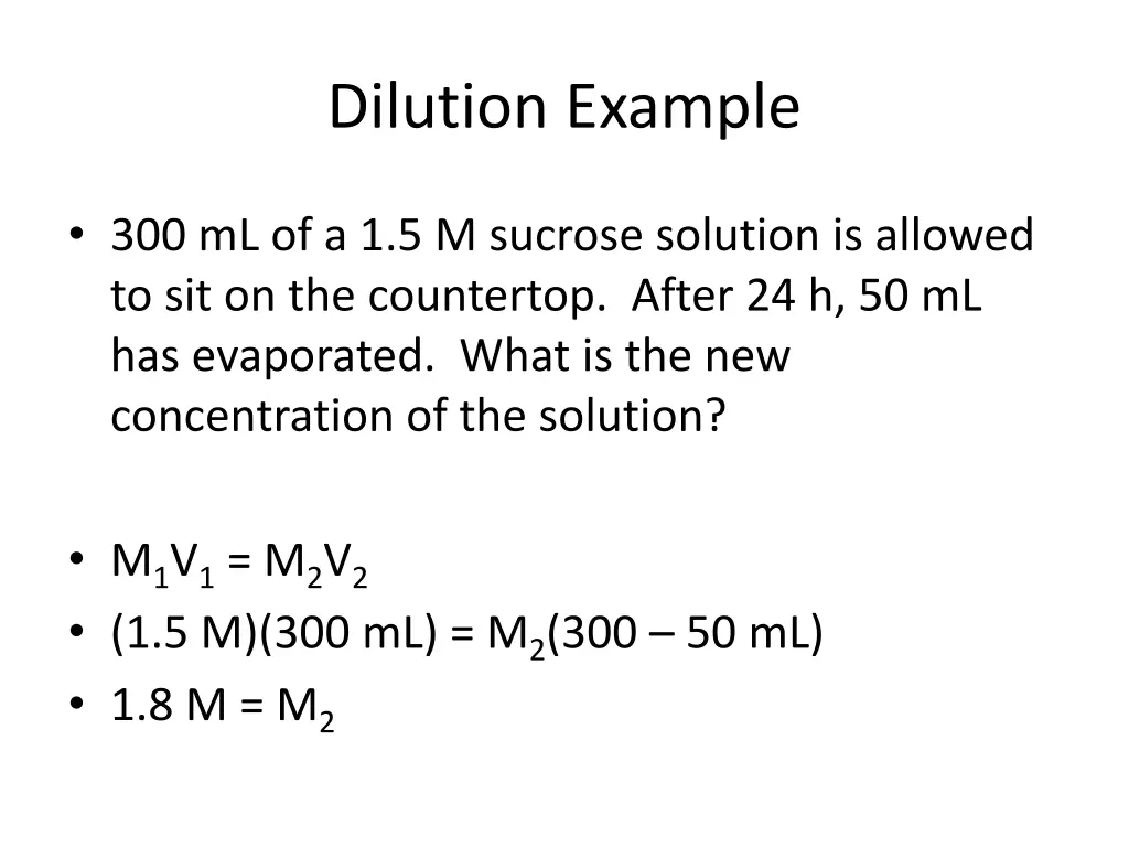 dilution example 3