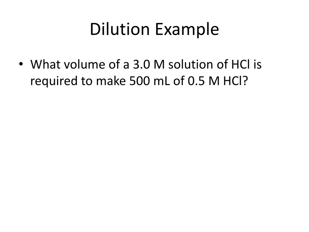 dilution example