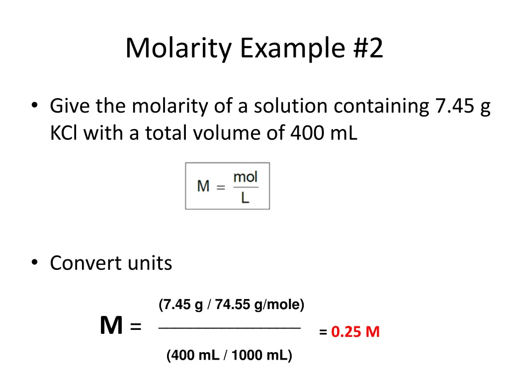 molarity example 2 1