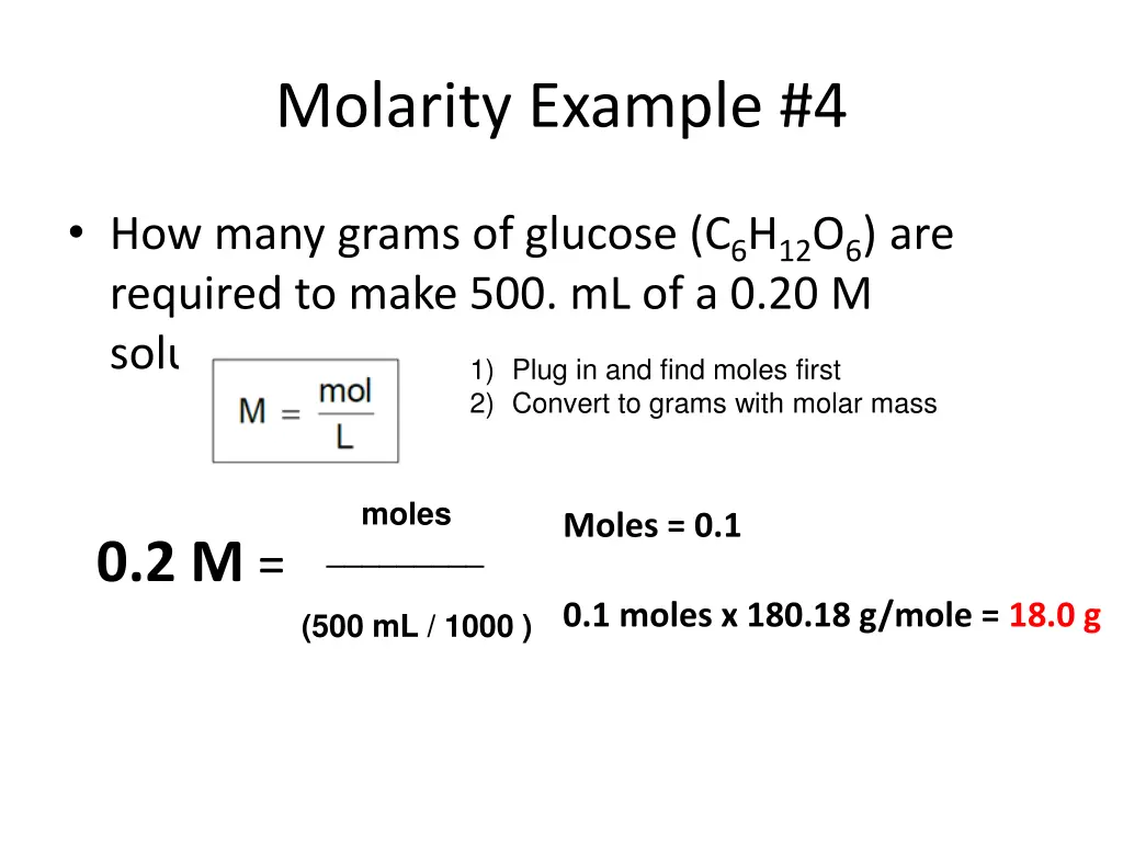 molarity example 4 1