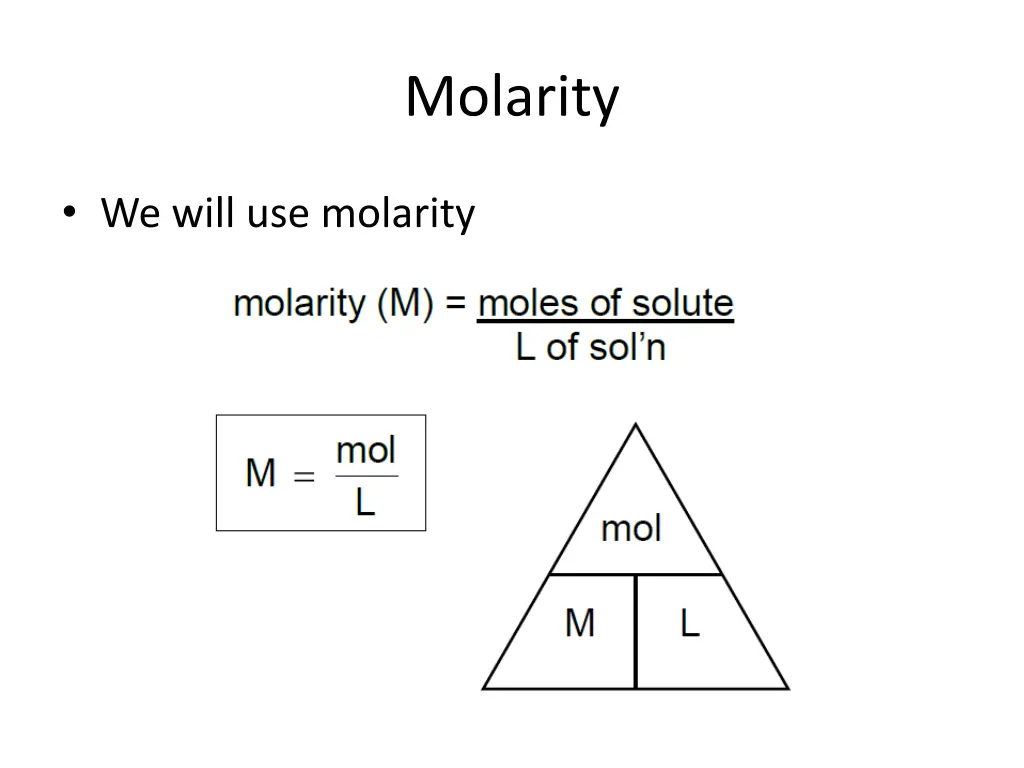 molarity