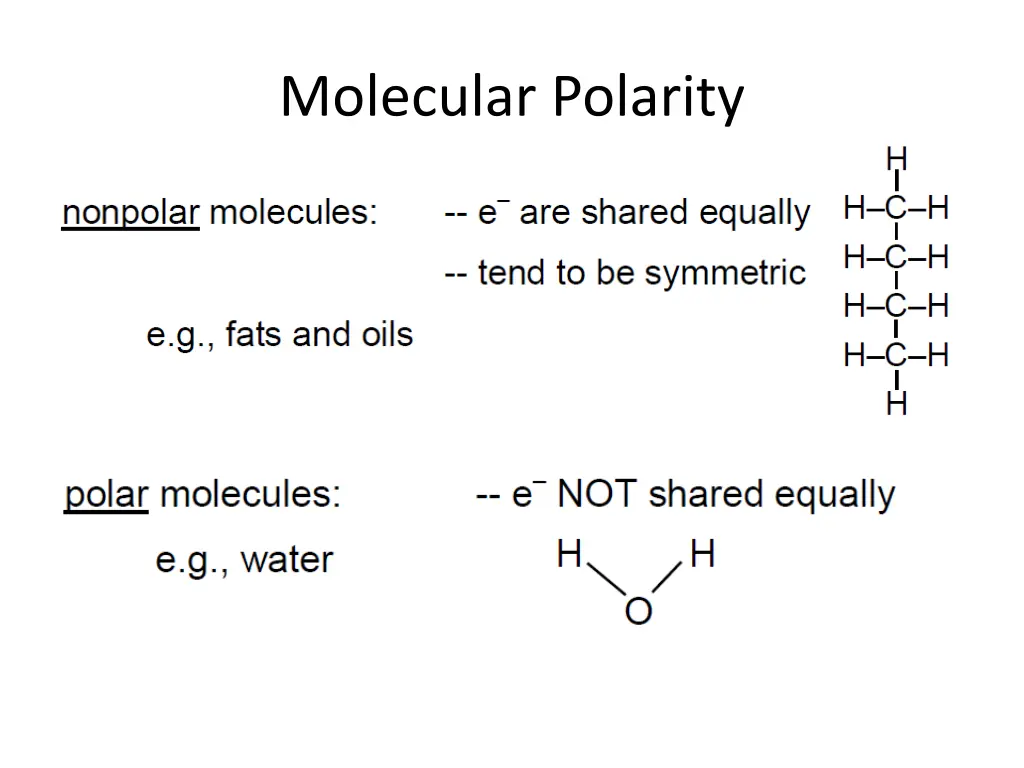 molecular polarity
