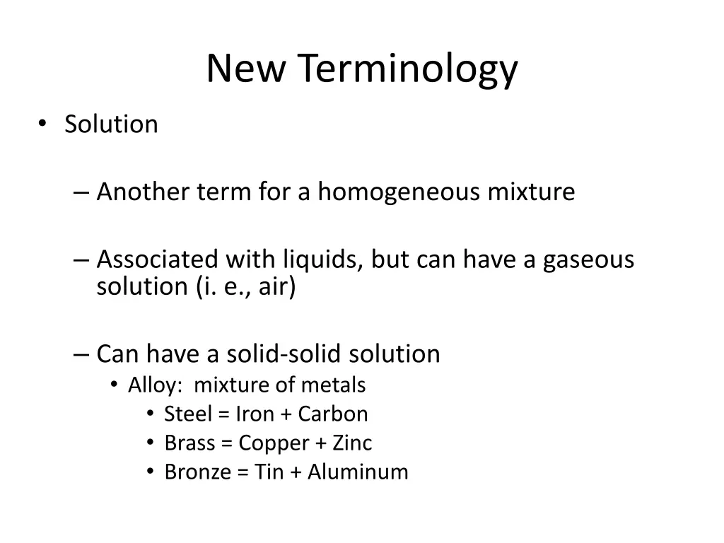 new terminology
