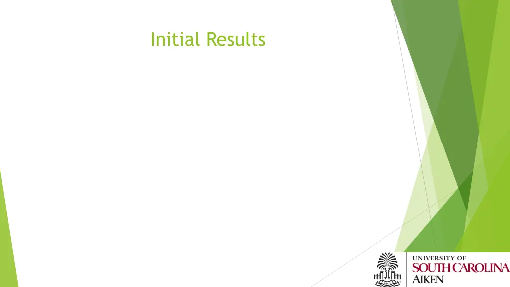 initial results