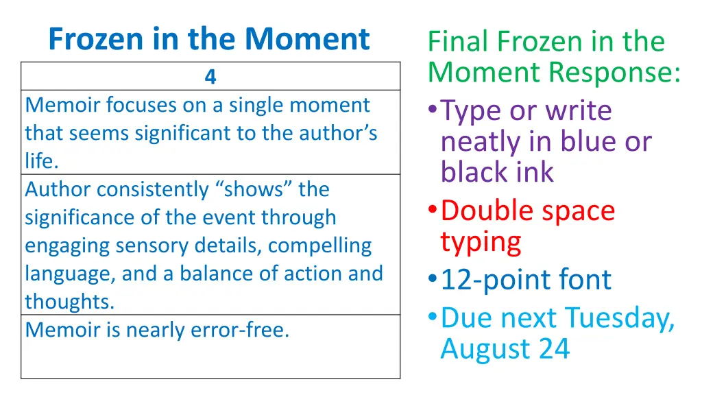 frozen in the moment 1