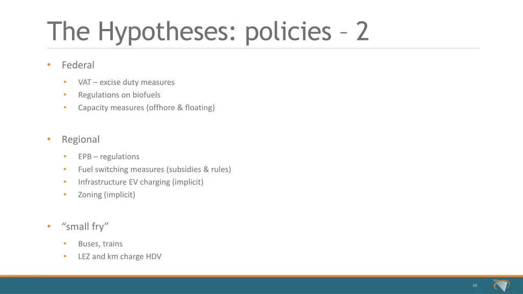 the hypotheses policies 2