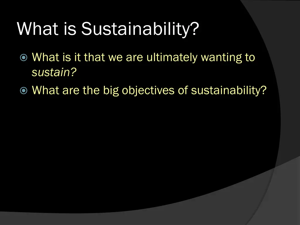what is sustainability