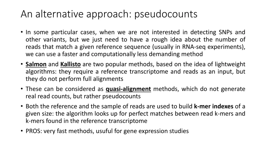 an alternative approach pseudocounts