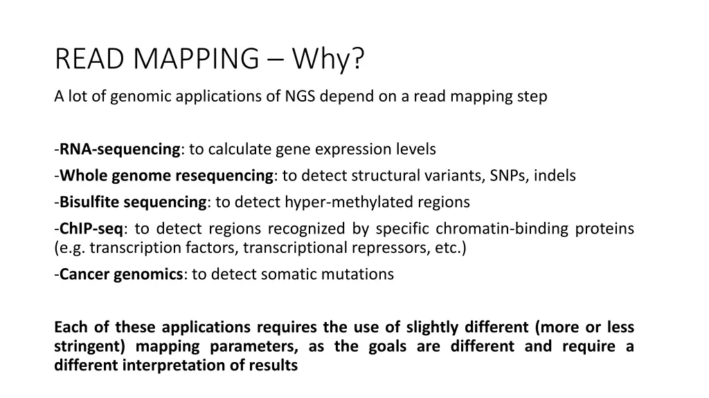read mapping why