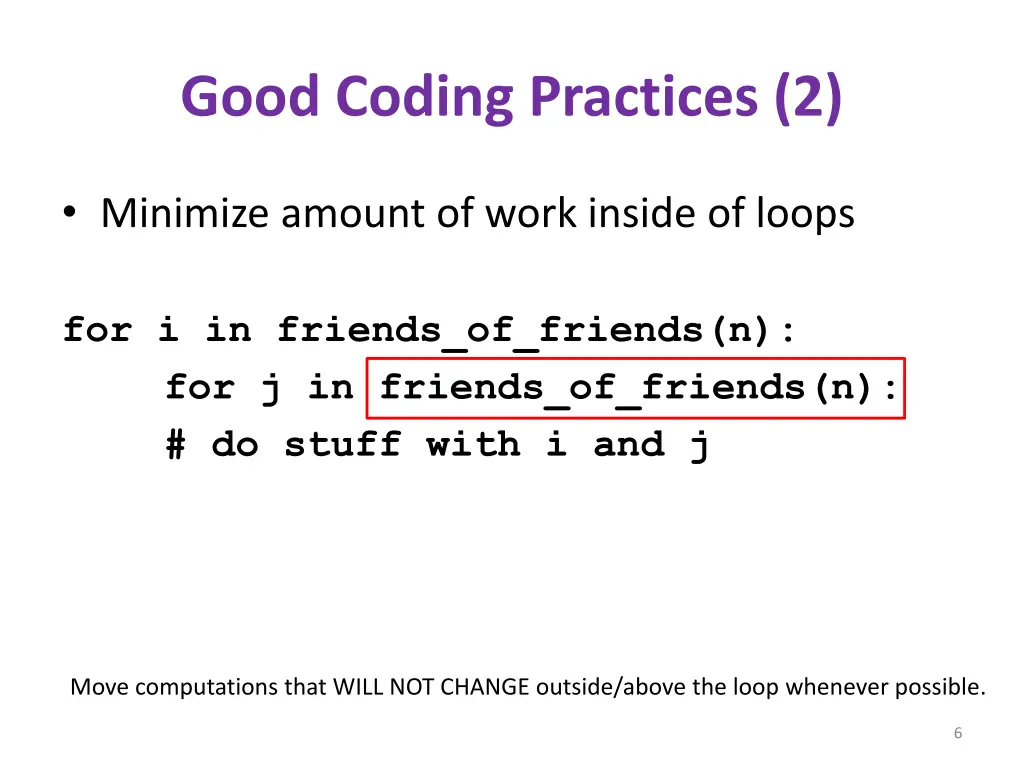 good coding practices 2