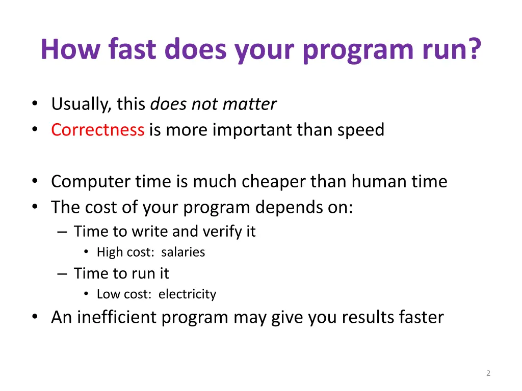 how fast does your program run