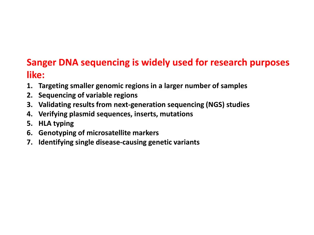 sanger dna sequencing is widely used for research